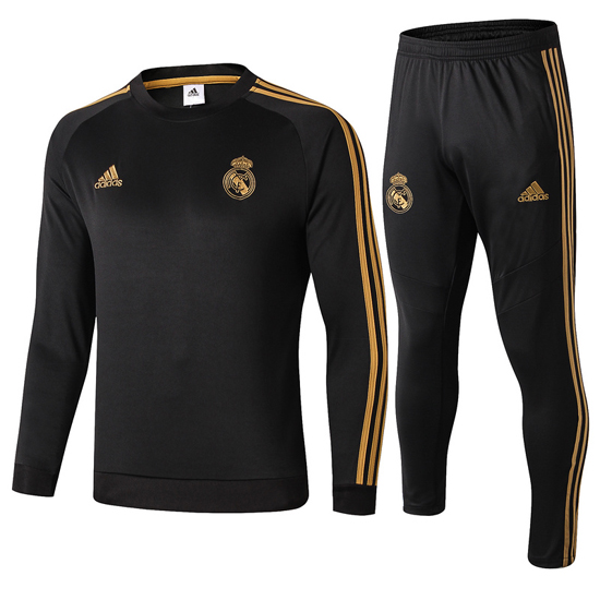 Tuta da Track Real Madrid Bambino 2019/2020 Nero e Oro - Clicca l'immagine per chiudere